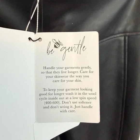 Wolford Black Vegan (Faux) Leather Pants Size 4 US  High Waisted NWT - Picture 9 of 10